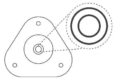Repair Kit, suspension strut support mount-2