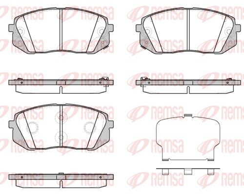 REMSA 1302.43 Brake pad set, disc brake