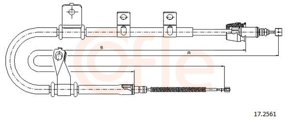 COFLE 92.17.2561 Cable pull, parking brake