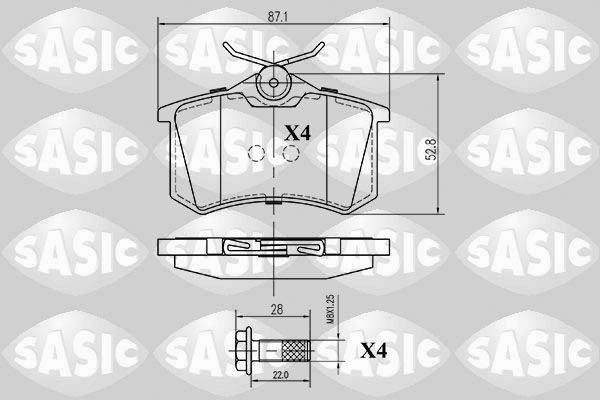 SASIC 6210001 Brake pad set, disc brake