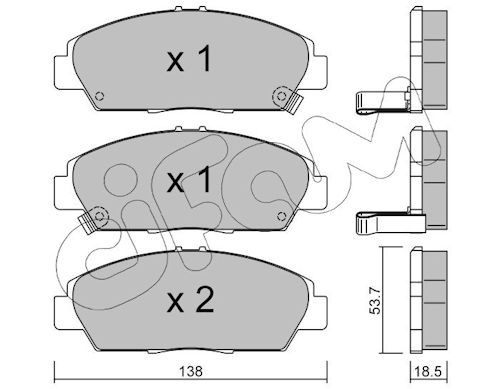 CIFAM 822-172-0 Brake pad set, disc brake