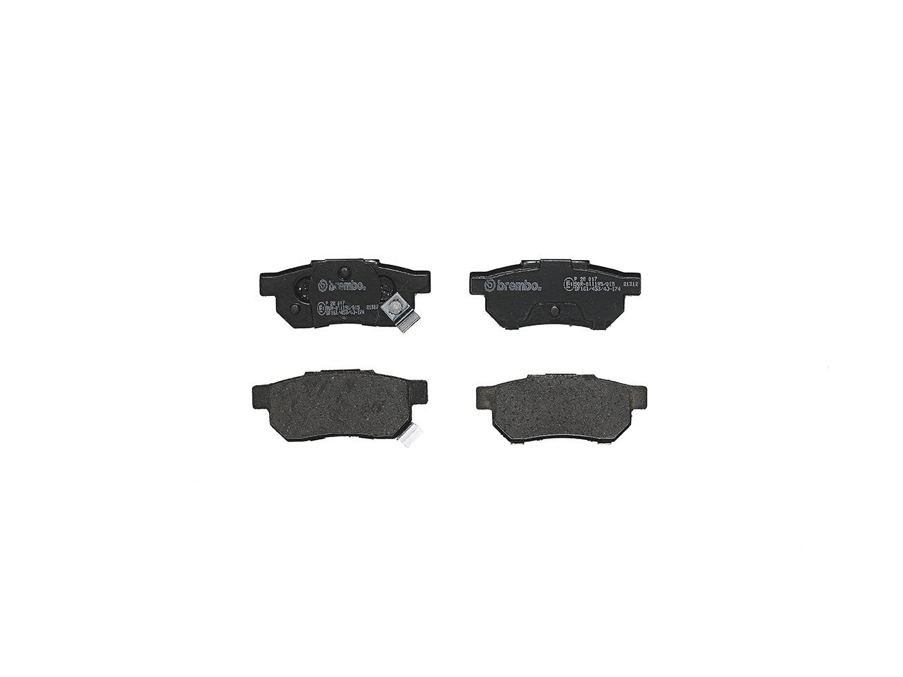 BREMBO P 28 017 Brake pad set, disc brake