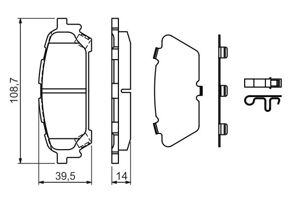 BOSCH 0 986 494 232 Brake pad set, disc brake