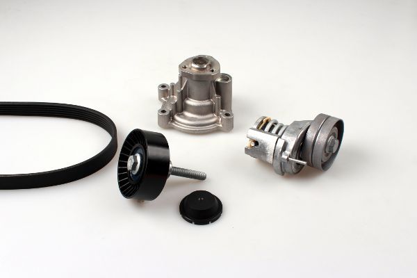 HEPU PK05810 Water pump + v-ribbed belt kit
