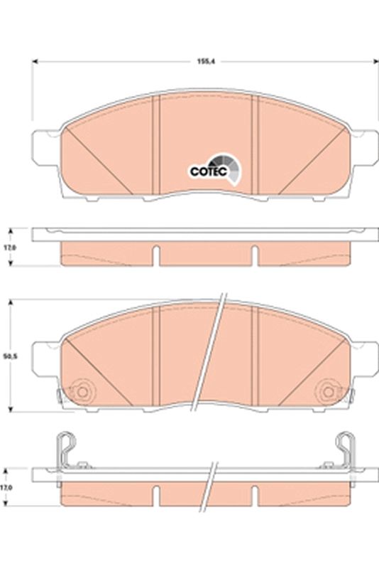 TRW GDB3502 Brake pad set, disc brake