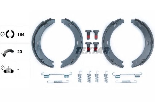 TEXTAR 91032800 Brake shoe set, parking brake