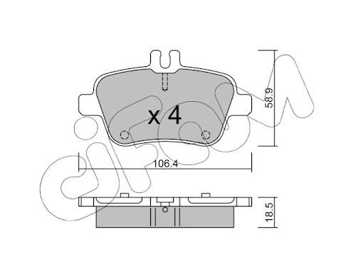 CIFAM 822-966-0 Brake pad set, disc brake