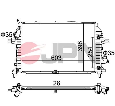 JPN 60C9038-JPN Radiator, engine cooling