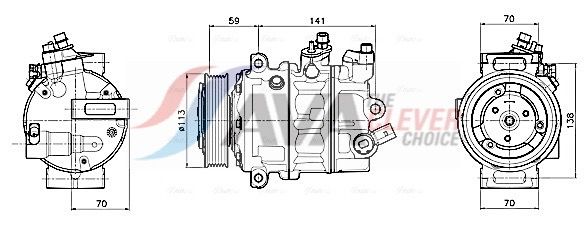 AVA CLEVER CHOICE VNAK446 Compressor, air conditioning