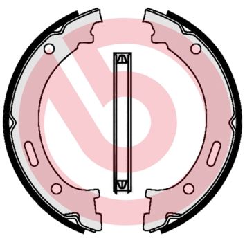 BREMBO S 37 506 Brake shoe set, parking brake
