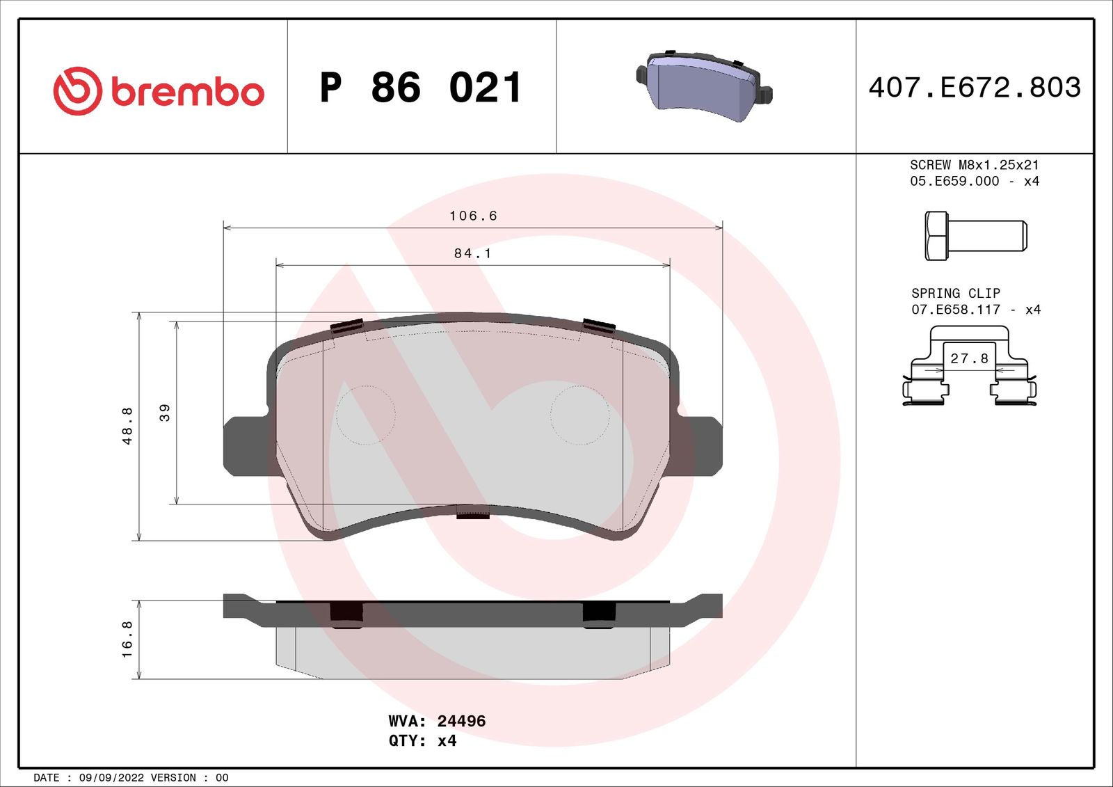Brake Pad Set, disc brake-1