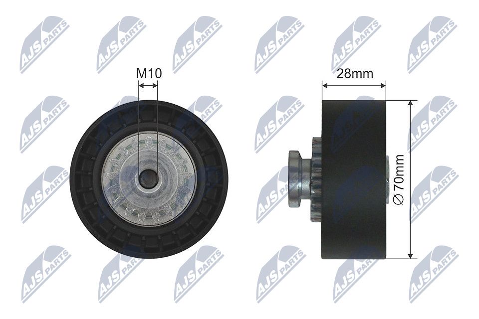 NTY RNK-RE-020 Tensioner pulley, v-ribbed belt