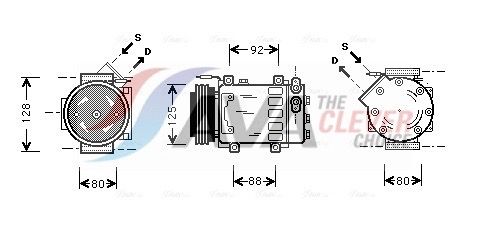 AVA CLEVER CHOICE RTAK039 Compressor, air conditioning