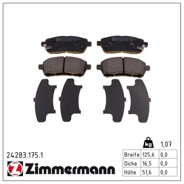 ZIMMERMANN 24283.175.1 Brake pad set, disc brake