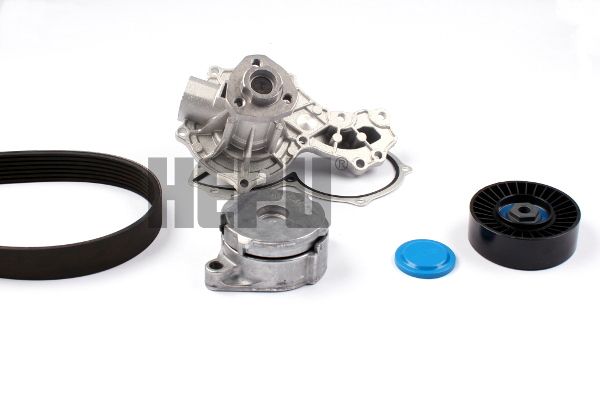 HEPU PK051211 Water pump + v-ribbed belt kit
