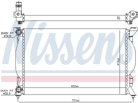 NISSENS 60304A Radiator, engine cooling