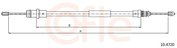 COFLE 10.4720 Cable pull, parking brake