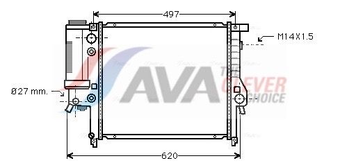 AVA CLEVER CHOICE BW2137 Radiator, engine cooling