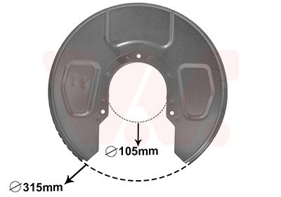 Splash Guard, brake disc-main