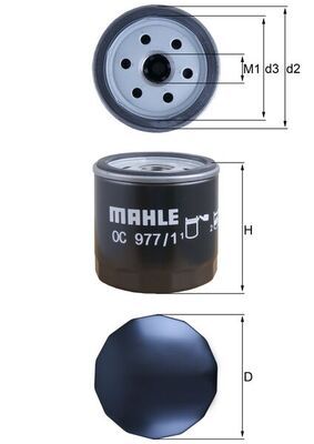 MAHLE OC 977/1 Oil filter