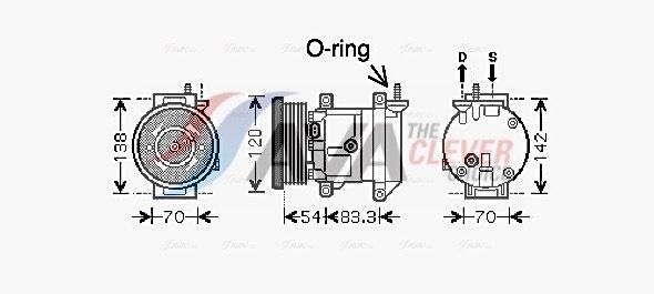 AVA CLEVER CHOICE DWAK071 Compressor, air conditioning