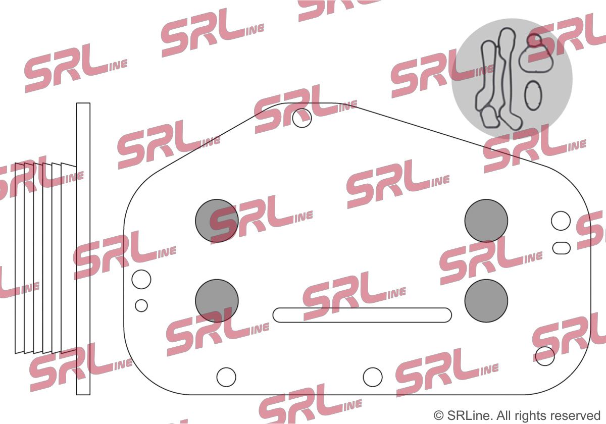 SRLINE 5510L8-1 Oil cooler, engine oil