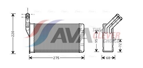 AVA CLEVER CHOICE CN6055 Heat exchanger, interior heating
