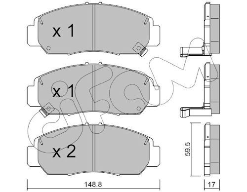 CIFAM 822-462-0 Brake pad set, disc brake
