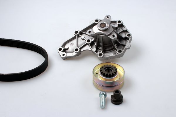 HEPU PK00540 Water pump + v-ribbed belt kit