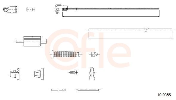 COFLE 10.0385 Accelerator cable