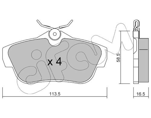 CIFAM 822-712-0 Brake pad set, disc brake