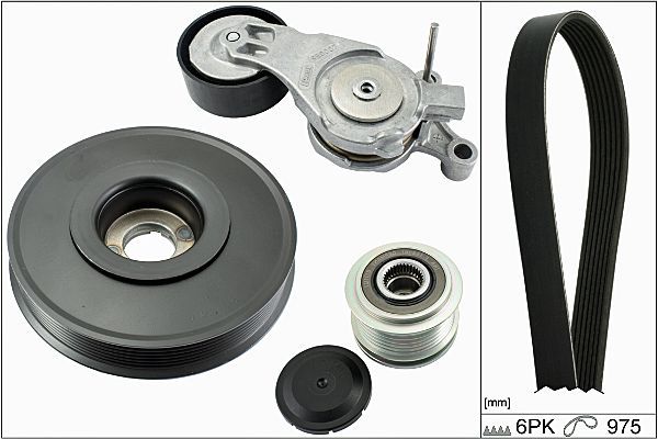 HEPU 20-1853 V-ribbed belt set