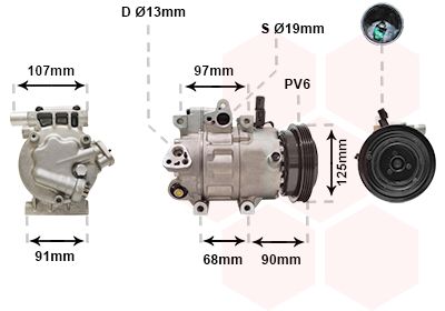 VAN WEZEL 8200K215 Compressor, air conditioning