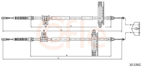 Cable Pull, parking brake-main
