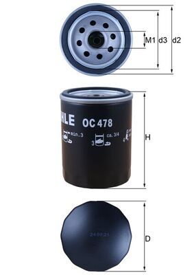 KNECHT OC 478 Oil filter