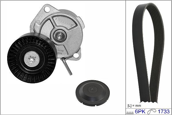 HEPU 20-1385 V-ribbed belt set