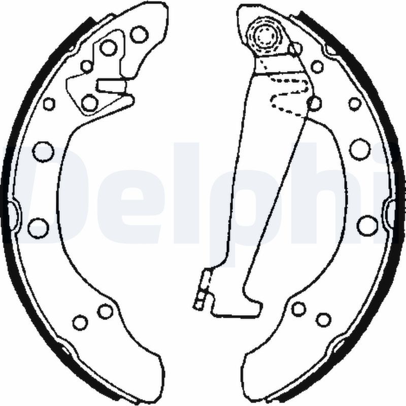 DELPHI LS1625 Brake shoe set