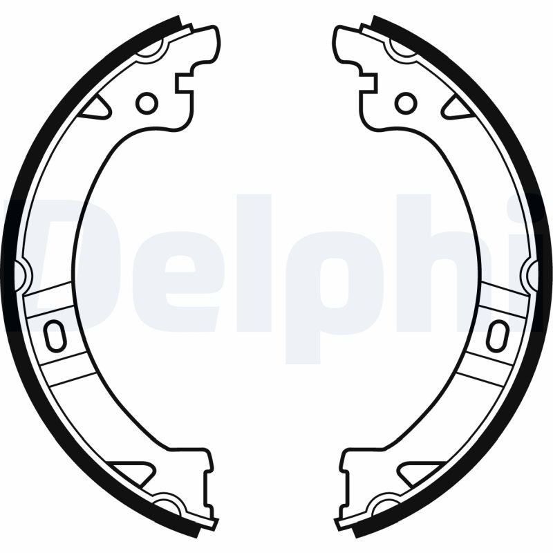 DELPHI LS1977 Brake shoe set, parking brake