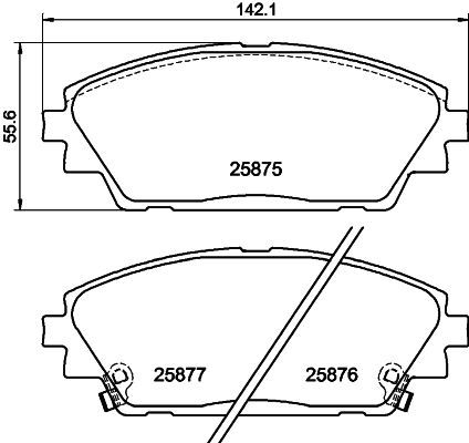 HELLA 8DB 355 021-421 Brake pad set, disc brake