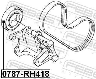Tensioner Pulley, V-ribbed belt-1