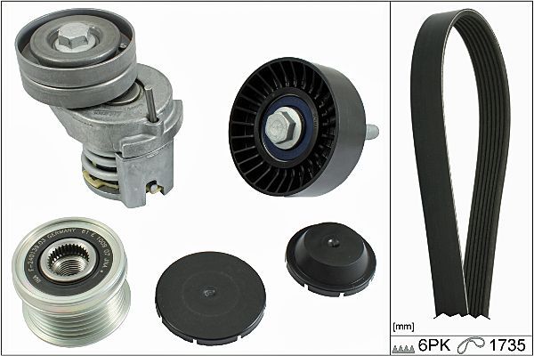 HEPU 20-1858 V-ribbed belt set