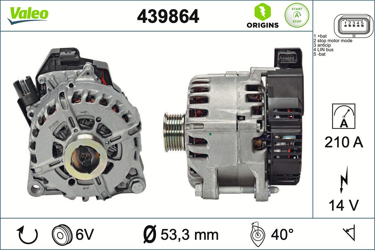 VALEO 439864 Starter generator