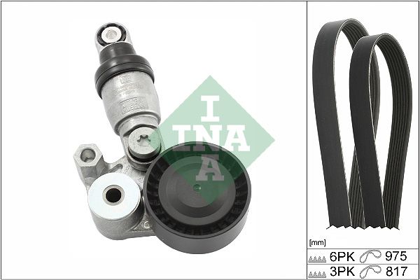 SCHAEFFLER INA 529 0540 10 V-ribbed belt set