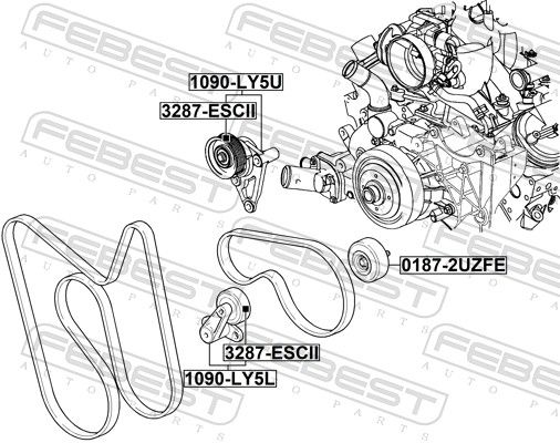 Belt Tensioner, V-ribbed belt-1