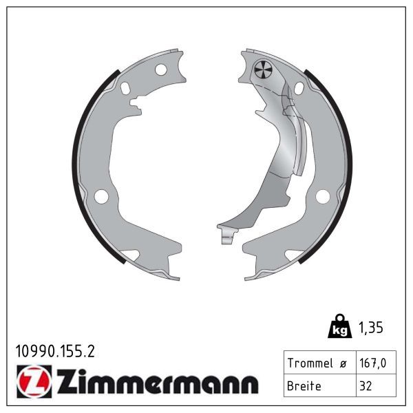 Brake Shoe Set, parking brake