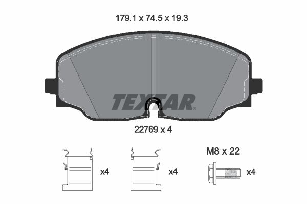 TEXTAR 2276901 Brake pad set, disc brake