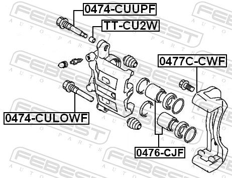 Guide Bolt, brake caliper-1