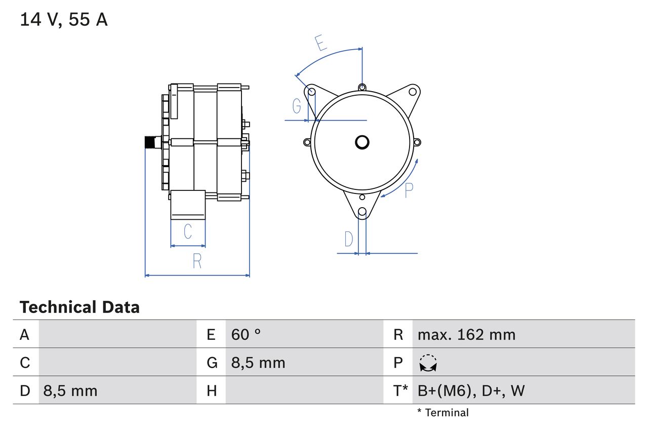 BOSCH 0 986 031 270 Alternator