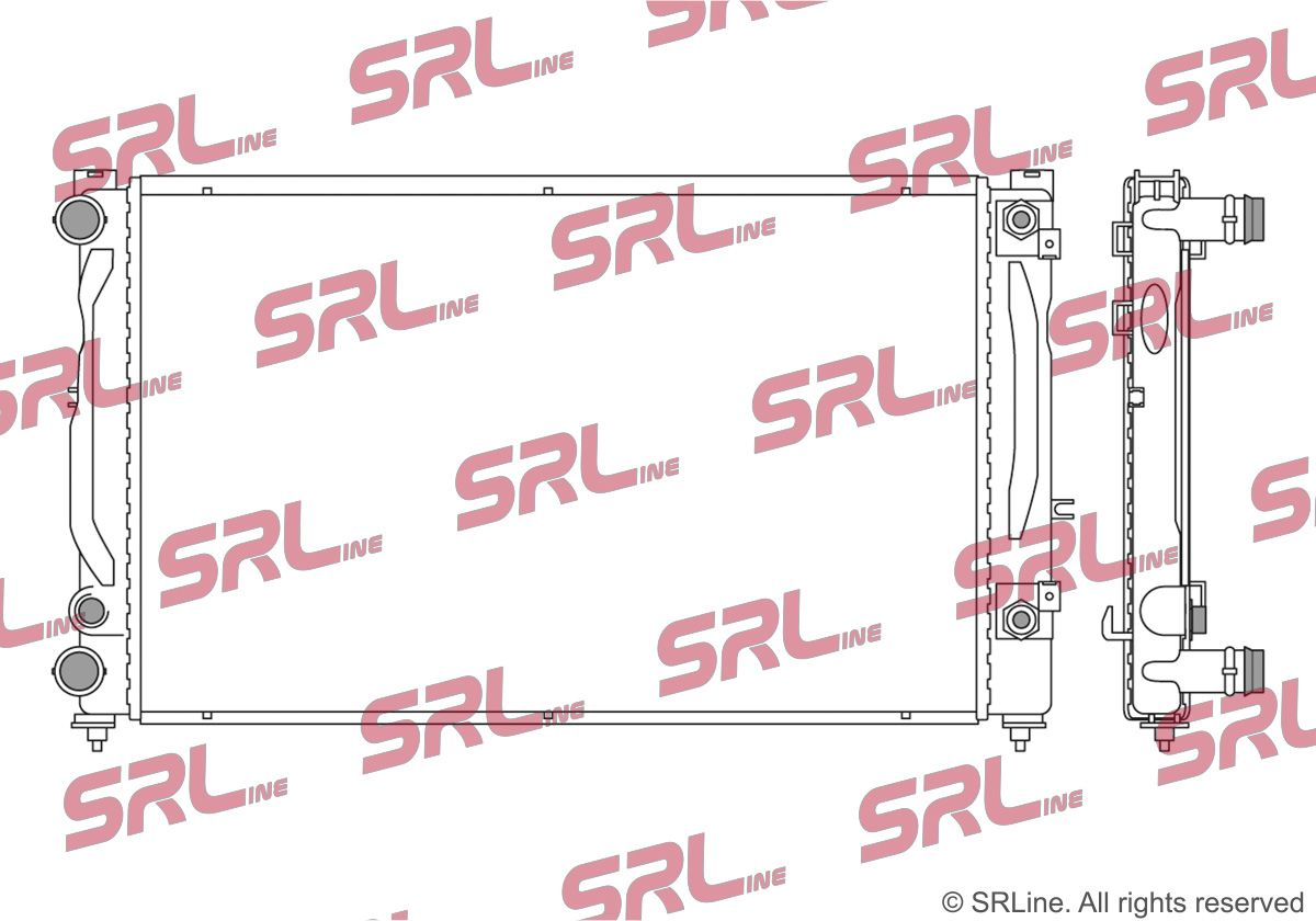 SRLINE 132408-4 Radiator, engine cooling