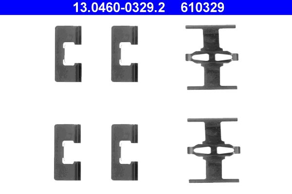 ATE 13.0460-0329.2 Accessory kit, disc brake pad